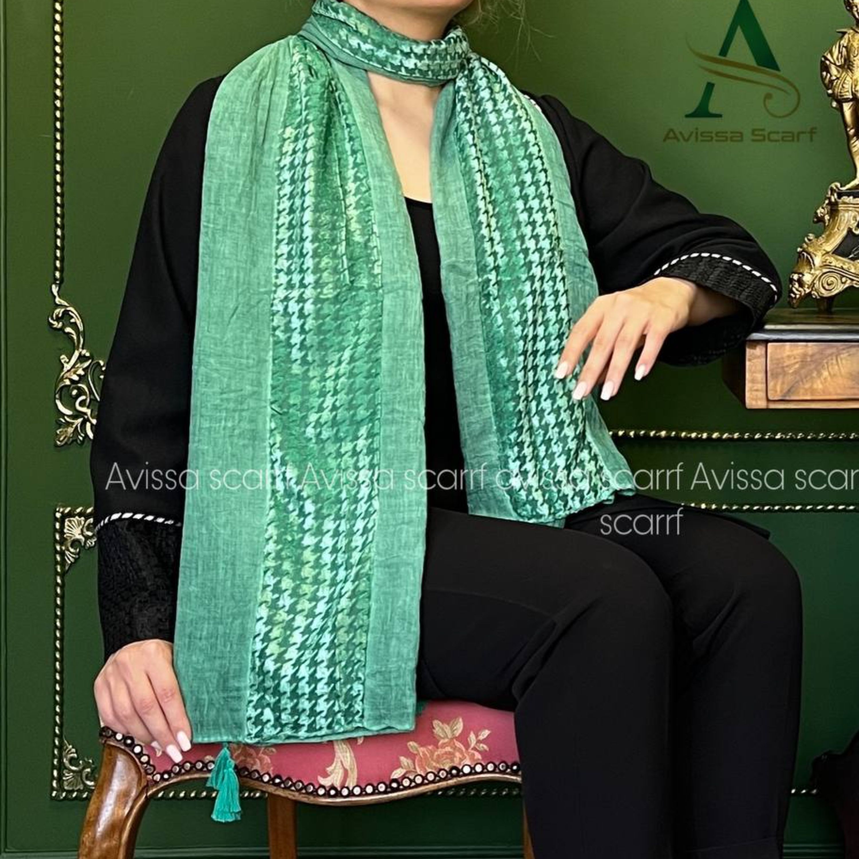 شال نخی مخمل دار6