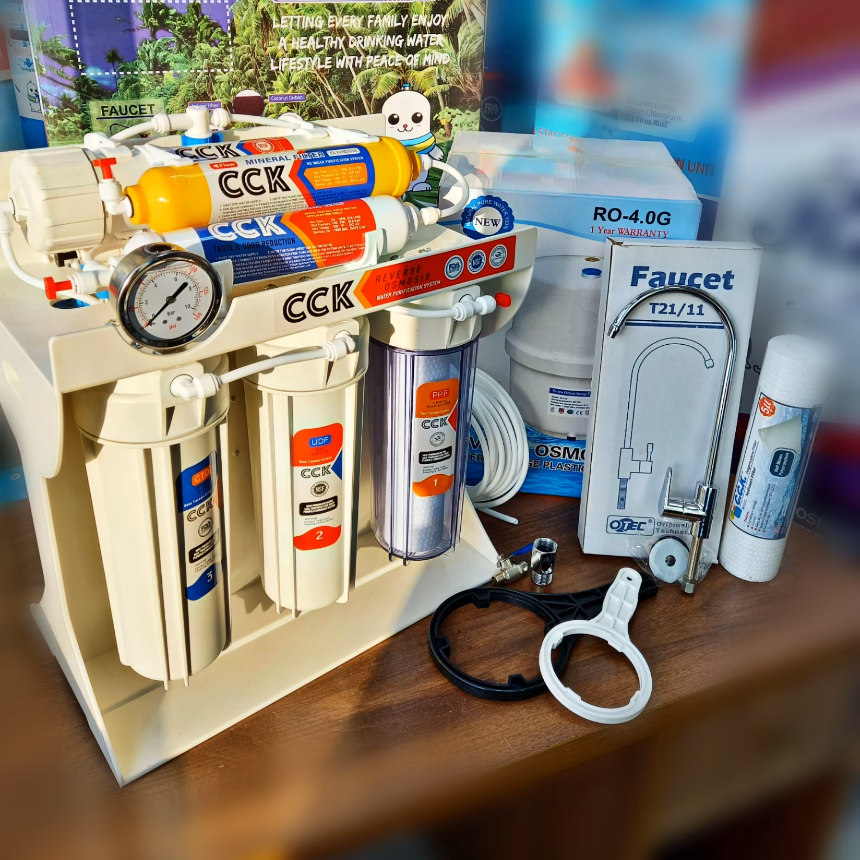 دستگاه تصفیه آب ه مرحله ایc.c.k(آب شیرین کن)با ضمانت یکساله 