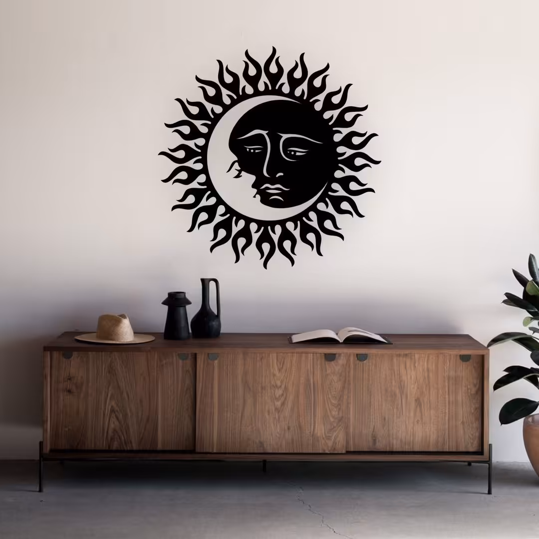 استیکر و پوستر ماه و خورشید کد 209 سایز 40در40  به قیمت 200 هزار تومان