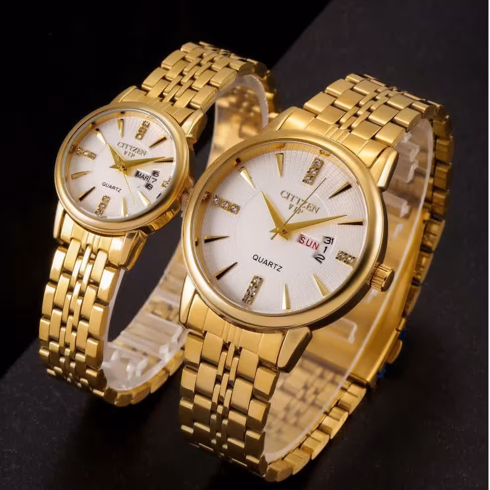 ساعت ست بند استیل طلایی سیتیزن موتور ژاپنی(Citizen )