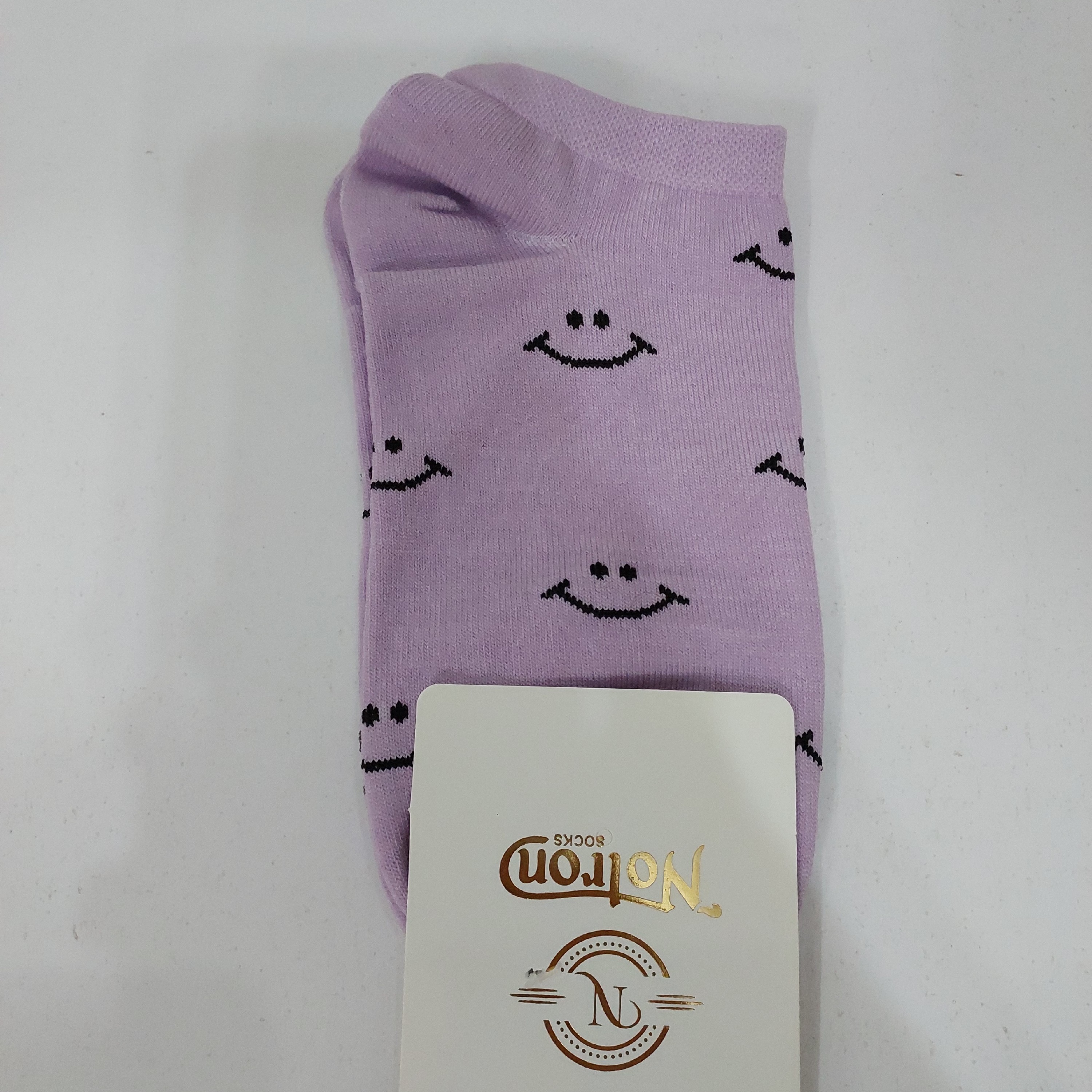 جوراب مچی اسپورت خندان یک عدد به رنگ بنفش مناسب فصل تابستان نرم و بادوام