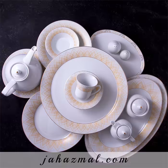 سرویس چینی زرین طرح میراندا 81 پارچه