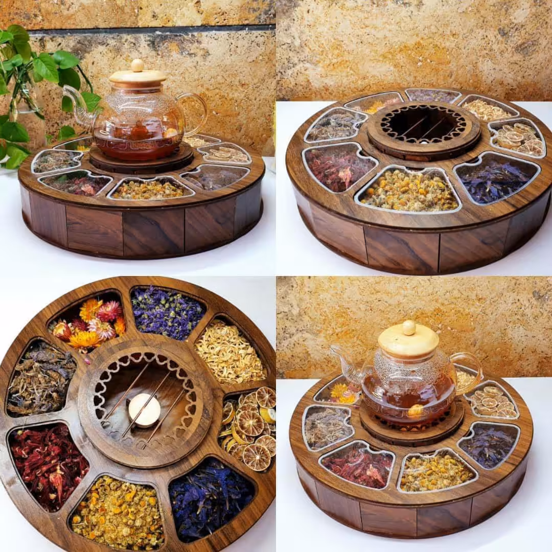 جعبه تیبگ وارمردار  باکس پذیرایی گرد 8 خونه