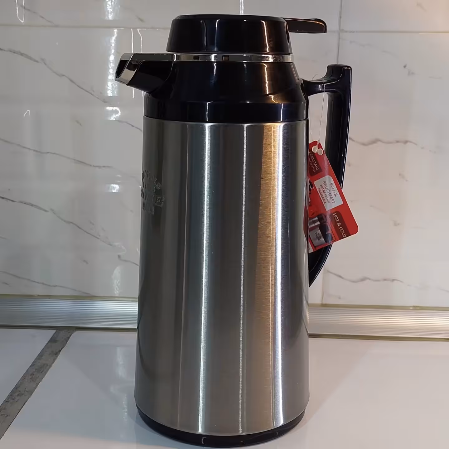 فلاسک بدنه استیل شیشه دار 1.3 لیتری مارک رُز  با نگهداری بالا