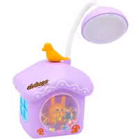 چراغ مطالعه رومیزی HQ4D بنفش طرح کلبه