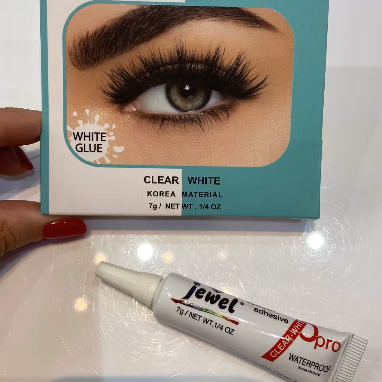 چسب مژه 7 گرمی سفید مدل GE-1504w جول