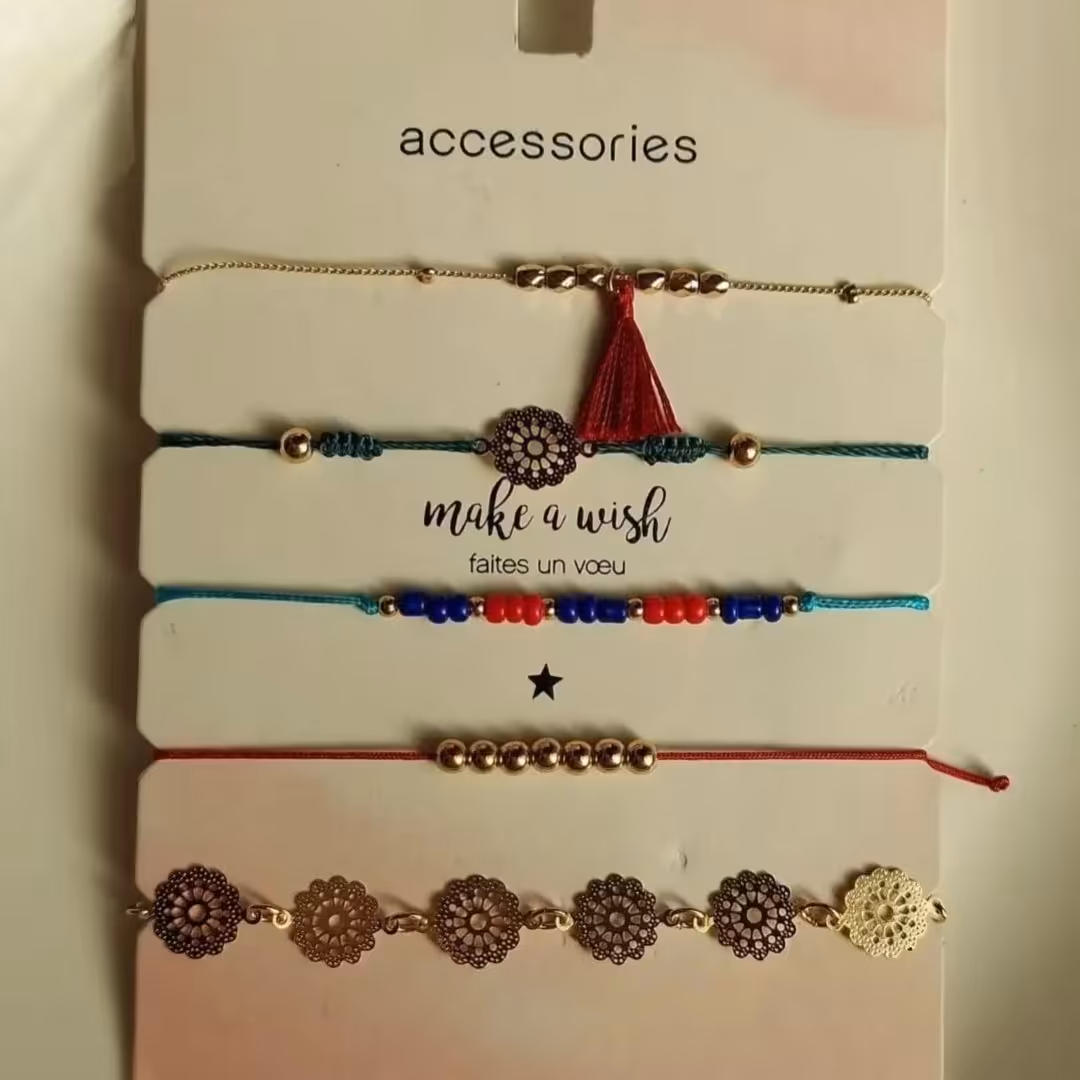 پک دستبند منجوق وارداتی ترند مناسب هدیه با قیمت فوق العاده