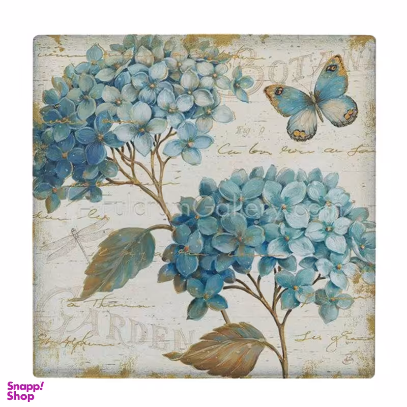 زیر لیوانی طرح پروانه و شاخه گل کد 3788149_1756