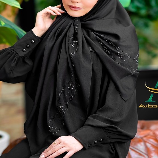 روسری نخی بامبو نگین دار کد313