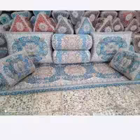 سرویس شاه نشین ترمه 7 تکه  طرح ترنج رنگ آبی