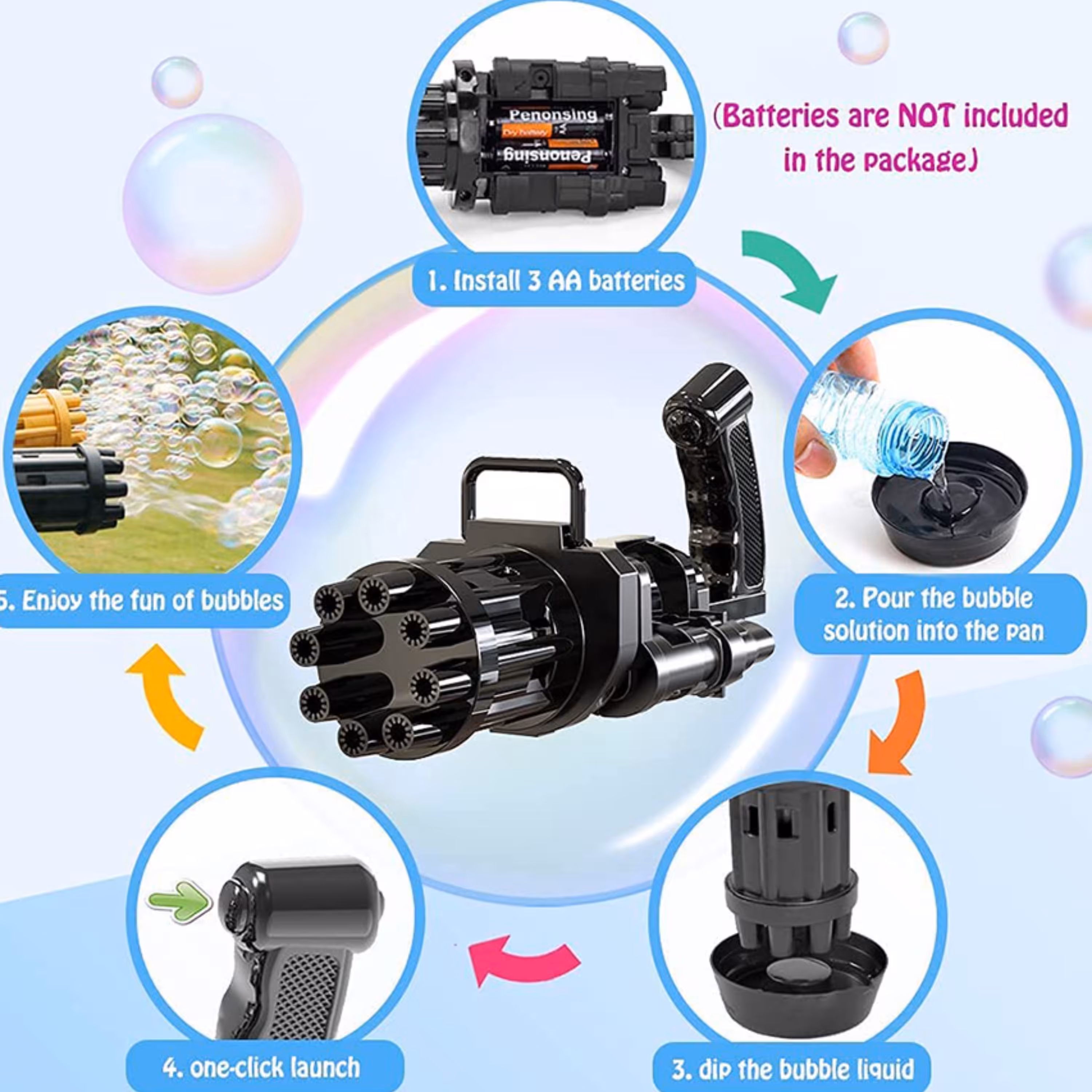 تفنگ حباب ساز BUBBLE GUN کد 1578