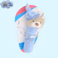 جقجقه کودک مدل خرس-بدون پرز و الکتریسیته ساکن-صادراتی-رنگ آبی.