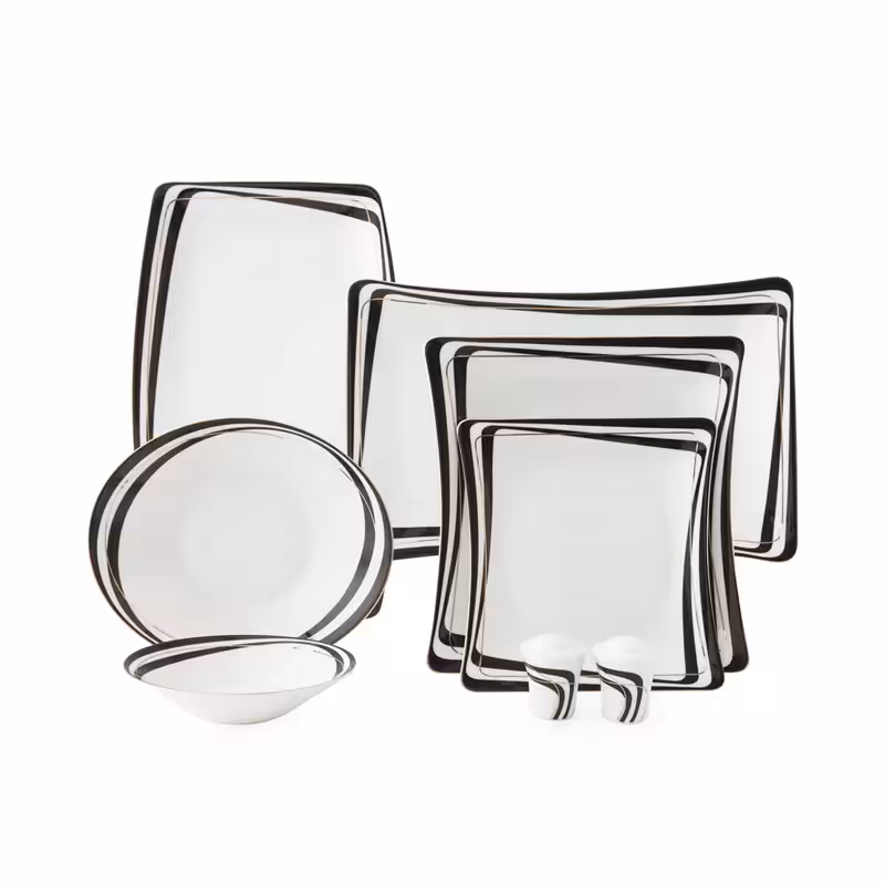 سرویس چینی زرین 6 نفره غذاخوری زیبرا (30 پارچه)