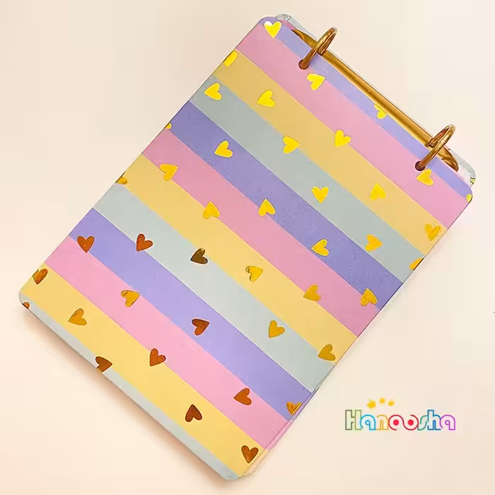 نوت رینگ سویل رنگارنگ جلد سخت طلاکوب