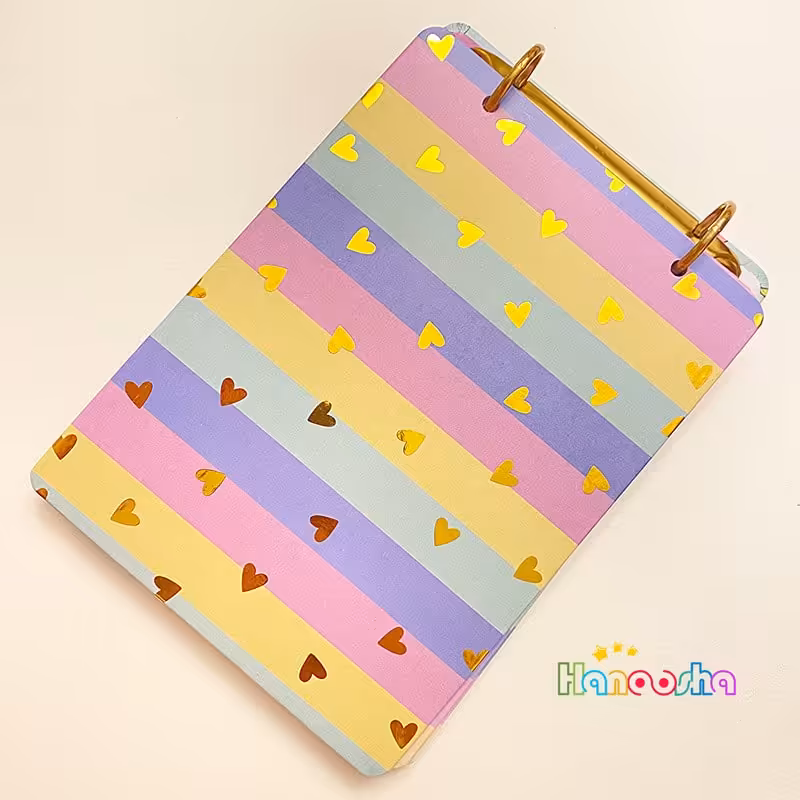 نوت رینگ سویل رنگارنگ جلد سخت طلاکوب