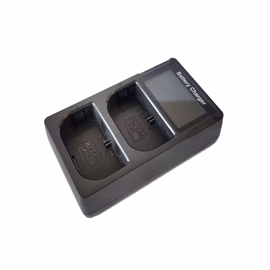 شارژر دوتایی برای باتری LP-E6 کانن ( کابل USB)