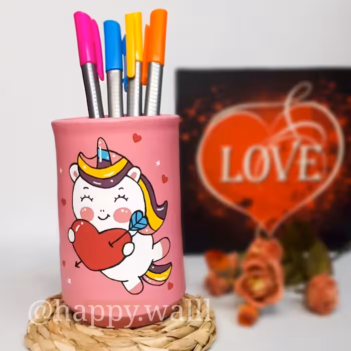 جامدادی رومیزی یونیکورن طرح اسب تک شاخ (سایز 6در10)