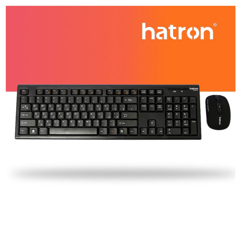کیبورد و ماوس بی سیم هترون مدل HKCW 130