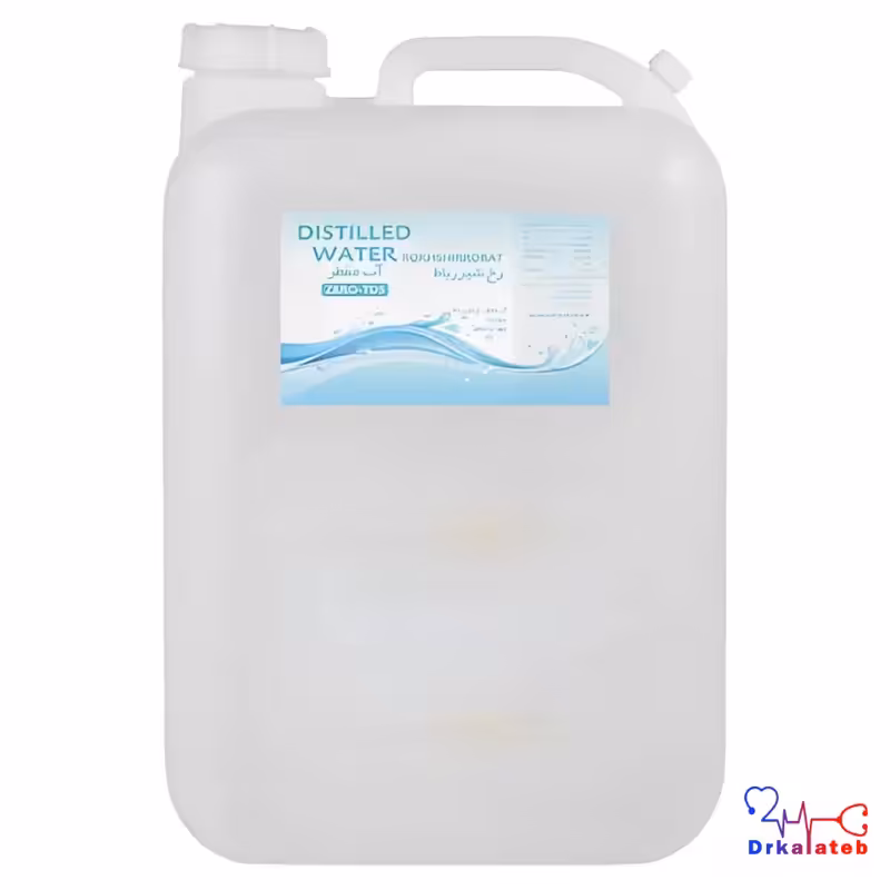 آب مقطر 20 لیتری 2 بار تقطیر (پس کرایه)