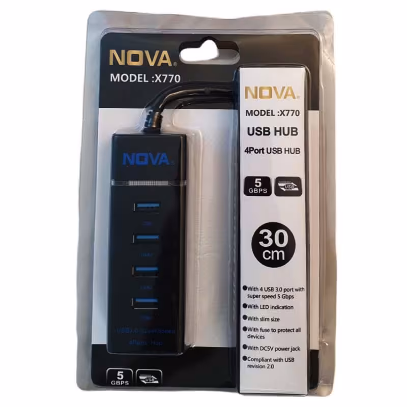 هاب 4 پورت USB3 نووا Nova X770