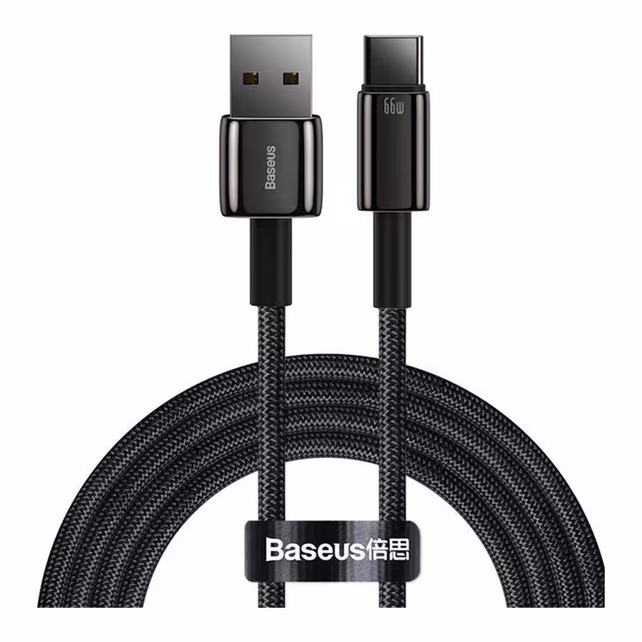 قیمت و خرید کابل تبدیل 1 متری USB به USB-C بیسوس مدل Tungsten Gold CATWJ-B01 | یاس ارتباط