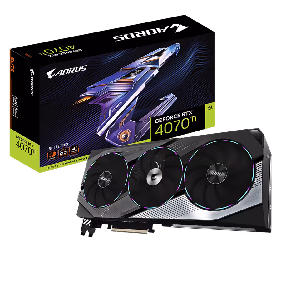 کارت گرافیک  گیگابایت مدل AORUS GeForce RTX™ 4070 Ti ELITE 12G با حافظه 12 گیگابایت