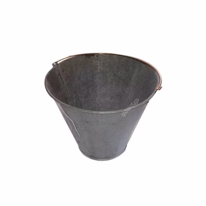 سطل گالوانیزه بزرگ ( 30 سانتی ) دو تکه (فاقد آب بندی) براق