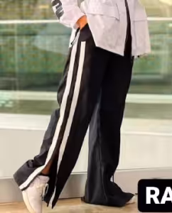 شلوار نیم بگ بغل چاکدار کتان ترگال