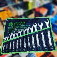 مجموعه 12 عددی آچار مات یکسرتخت و یکسررینگ مارک smash