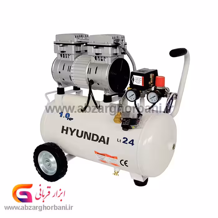 کمپرسور باد بی صدا هیوندای 25 لیتر مدل AC-1024