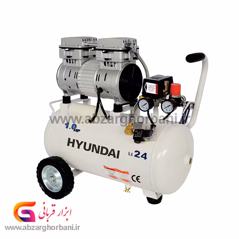 کمپرسور باد بی صدا هیوندای 25 لیتر مدل AC-1024