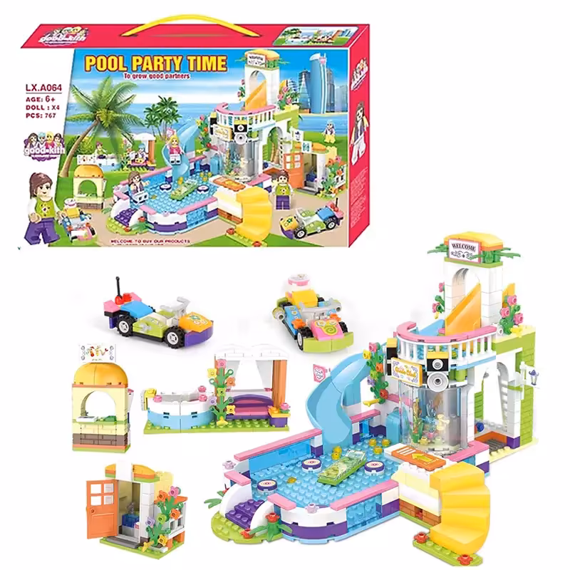 اسباب بازی لگو استخر 767 تکه به همراه 4 عروسک کد A064