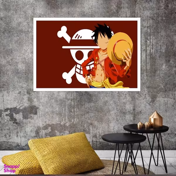 تابلو بکلیت طرح انیمه One Piece مدل قاب شاسی W-s8457
