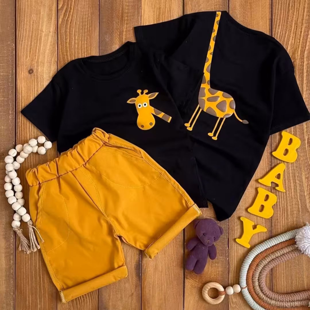 تیشرت شلوارک زرافه