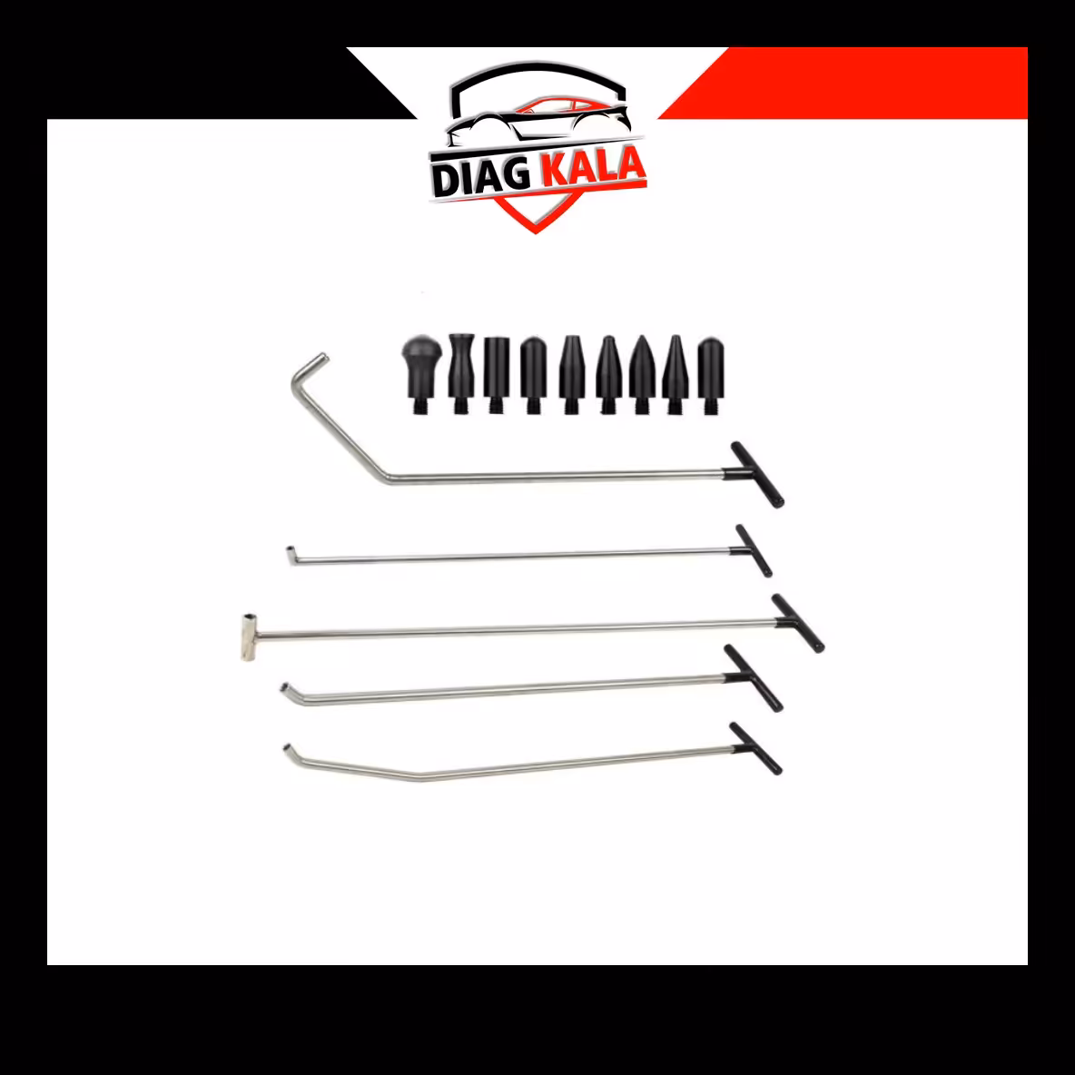 میله صافکاری 5 عددی استیل درجه یک با 9 سری قابل تعویض