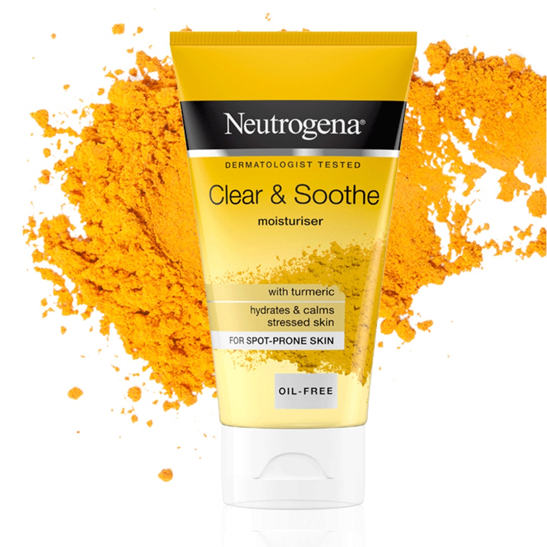 کرم مرطوب کننده و آبرسان تسکین دهنده زردچوبه نوتروژینا(نیتروژنا) 75میل اصلی ا Neutrogena soothing Clear