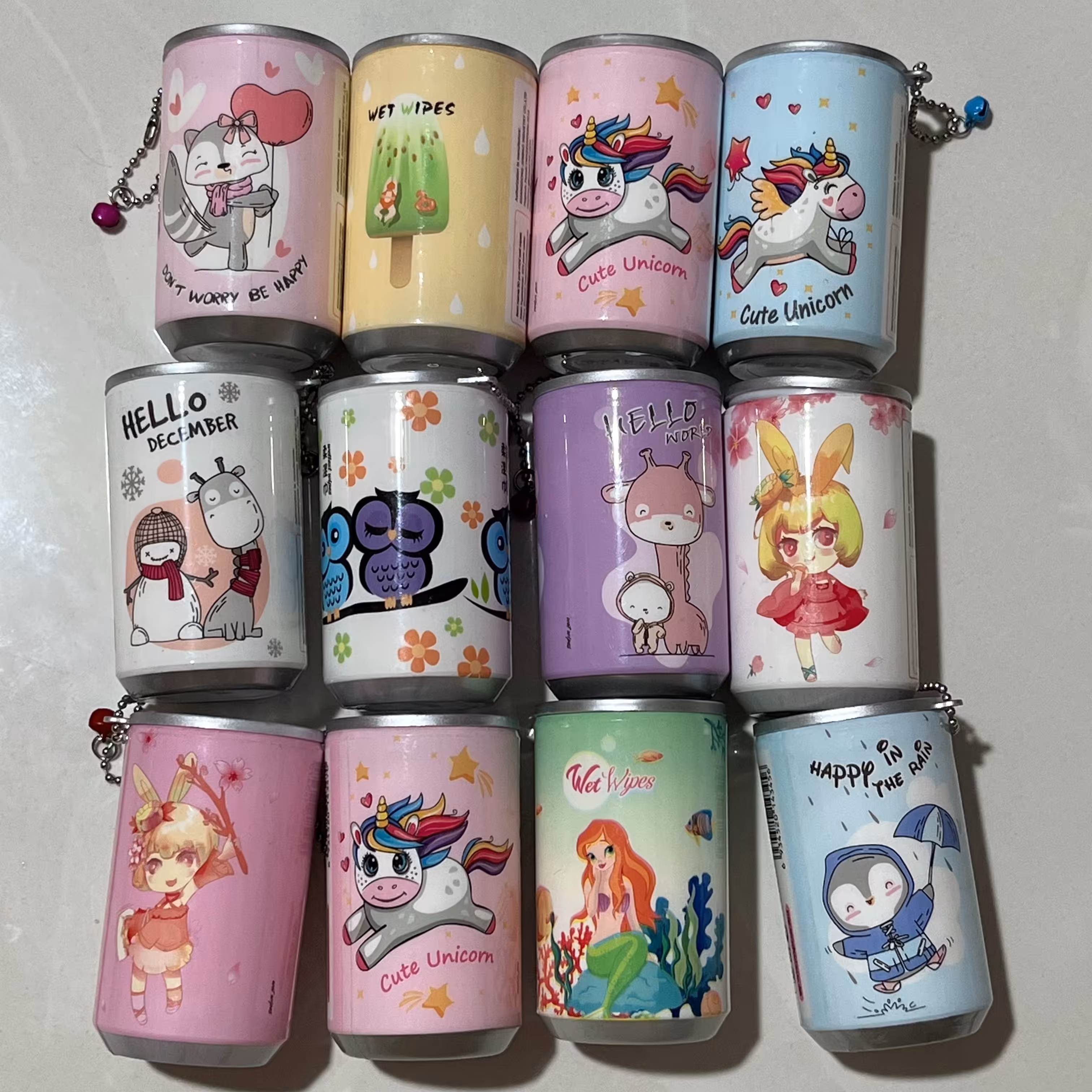 پک 12 عددی دستمال مرطوب قوطی فانتزی به قیمت عمده