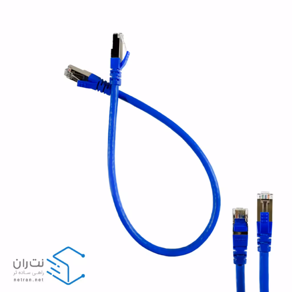 قیمت و خرید پچ کورد لگراند Cat6 SFTP روکش PVC آبی نیم متری | نت ران