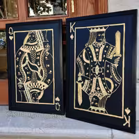 تابلو نقاشی برجسته طلایی شاه و بی بی