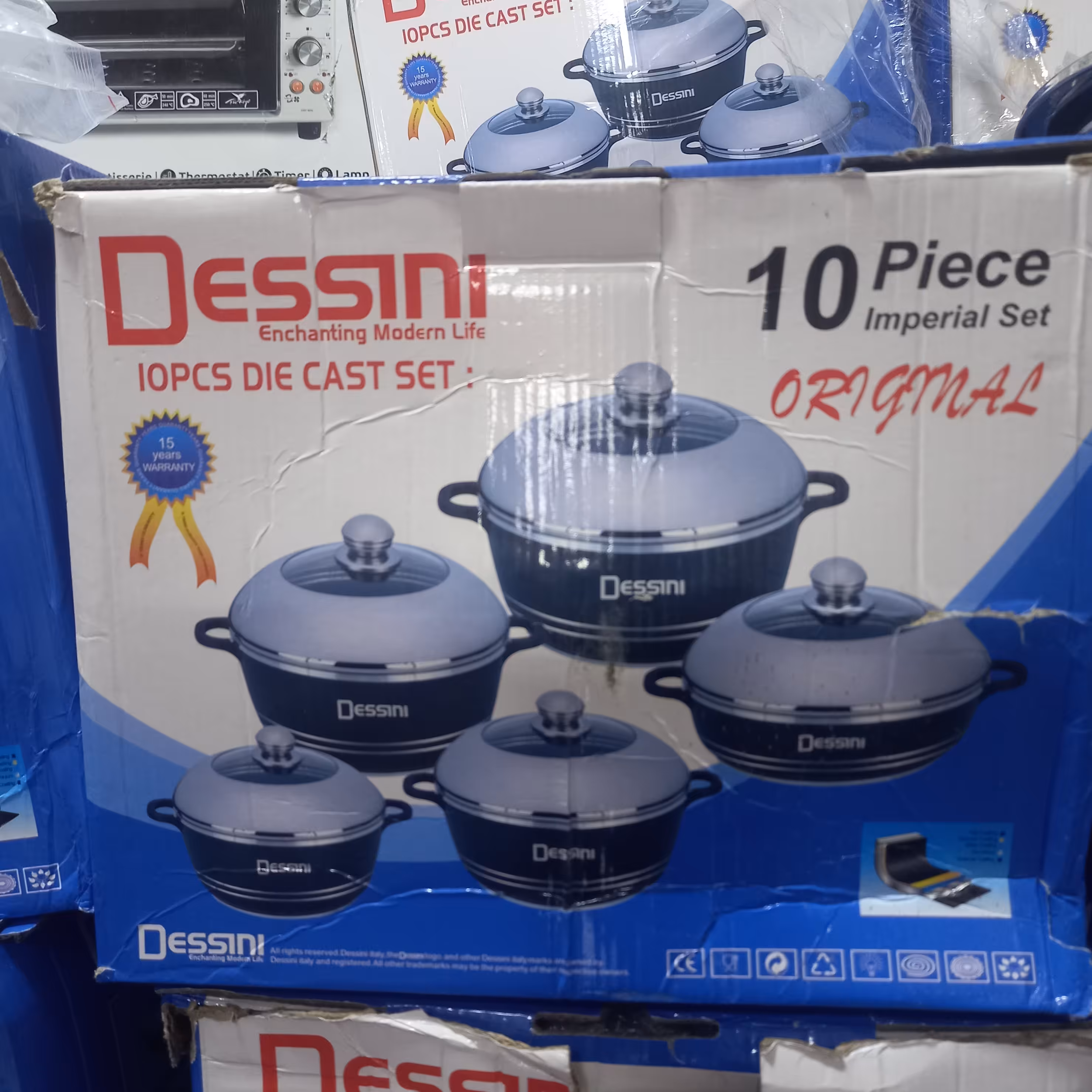 سرویس قابلمه دسینی درب استیل 10 پارچه