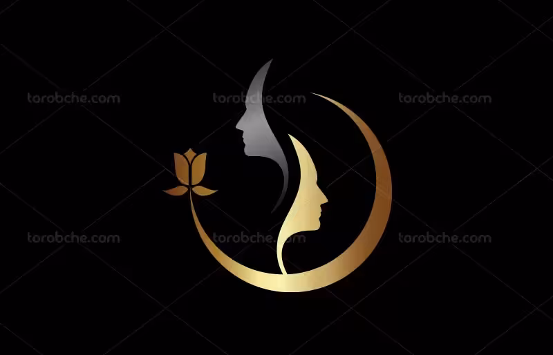 لوگوی سالن زیبایی طلایی | گرافیک با طعم تربچه