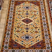 قالیچه دستبافت کشکولی زرع و نیم  اعلا، ریزبافت، پشم در پشم،ارسال رایگان