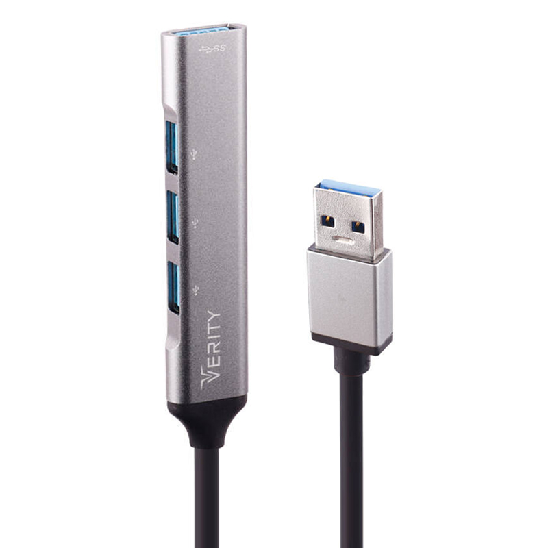 هاب 4 پورت USB30 وریتی مدل H409Verity H409 Usb3 4Port Hub
