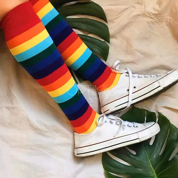 جوراب آپتمیست زیر زانو رینگی قرمز