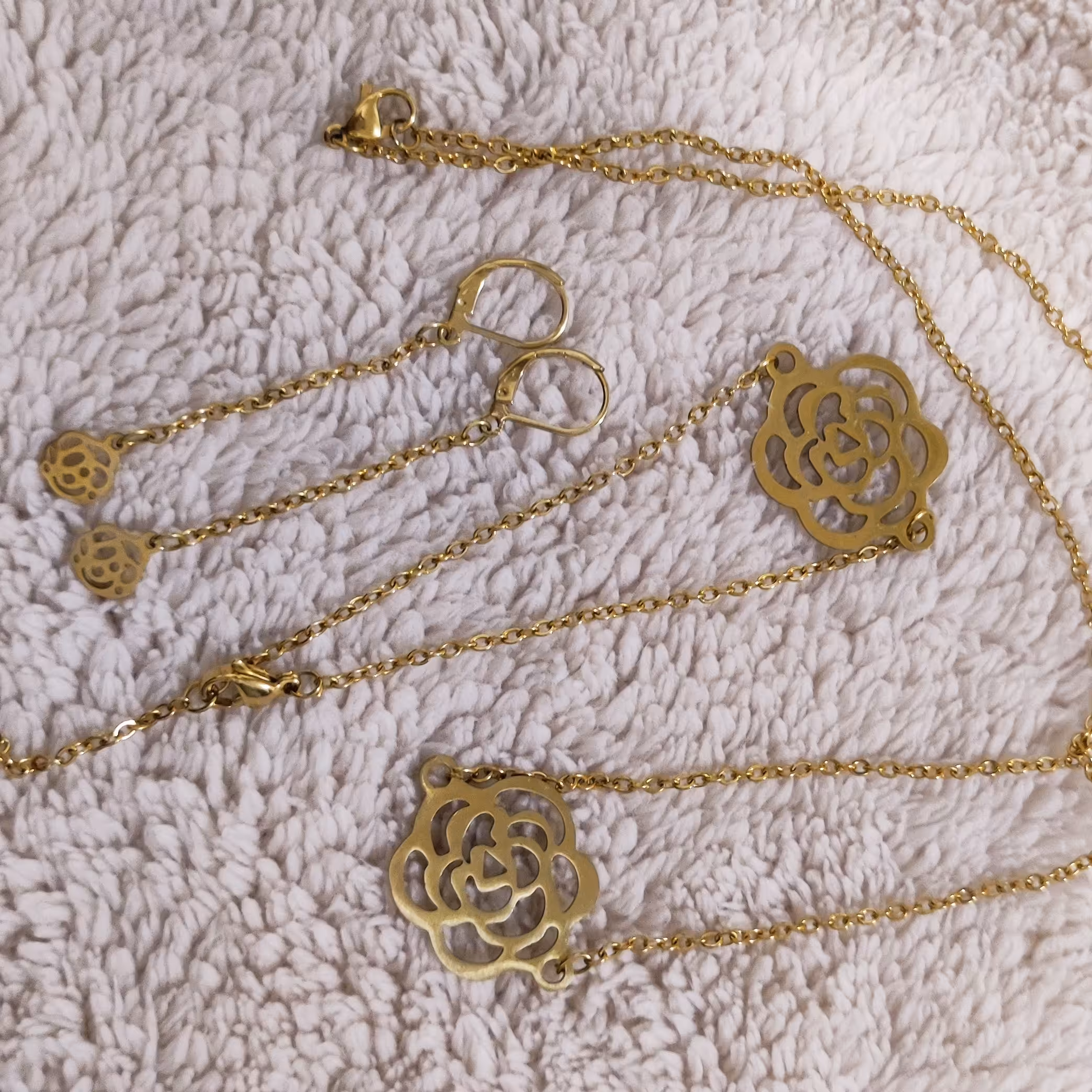 نیم ست رنگ ثابت استیل زنانه و دخترانه 