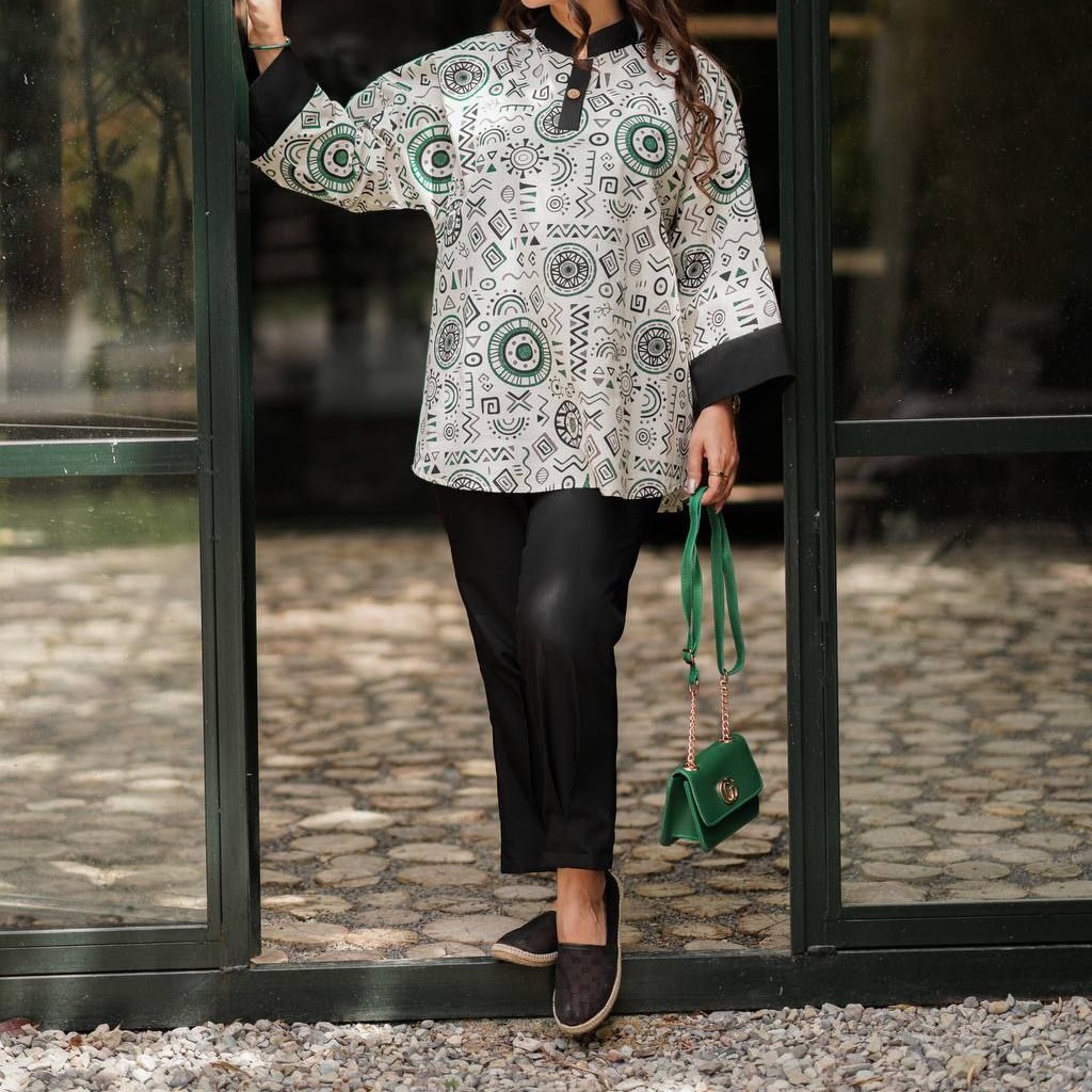 ست طرح دار لینن