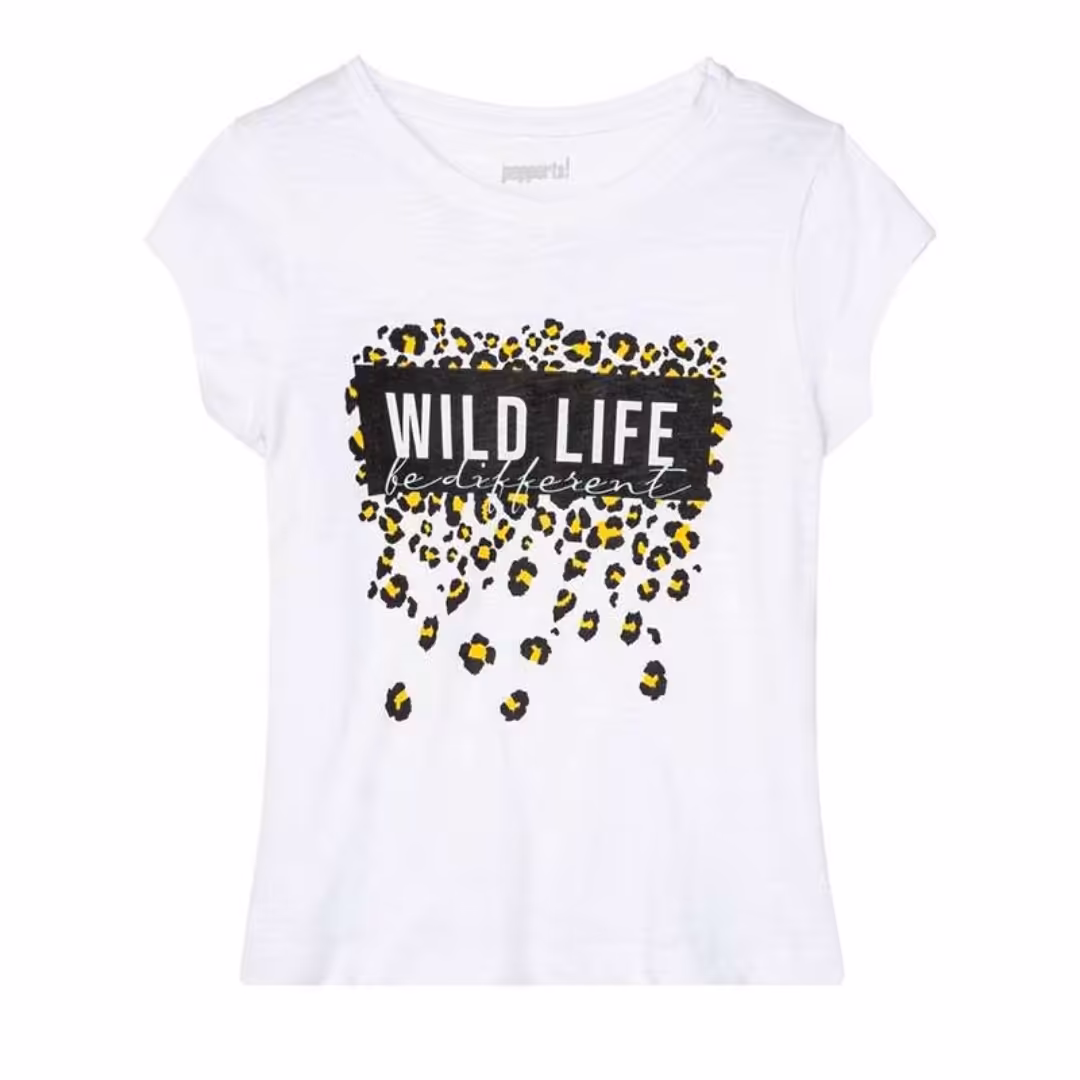 تیشرت آستین کوتاه دخترانه برند پیپرتس آلمان سایز  10 تا 12 سال تمام نخ پوشاک عسلی