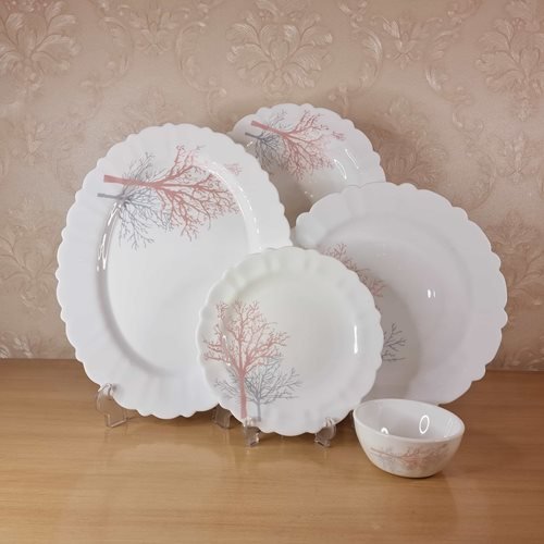 سرویس غذاخوری 25 پارچه آیروپال مدل شادو صورتی