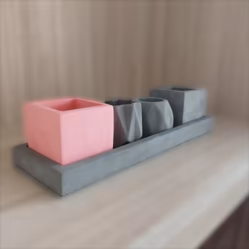 گلدان دکوری مدل مینیمال کد TS245 مجموعه 5 عددی 