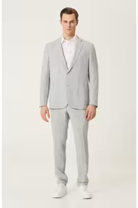 کت وشلوار خاکستری مردانه لباس های کتانی مربع محدود نتورک Network